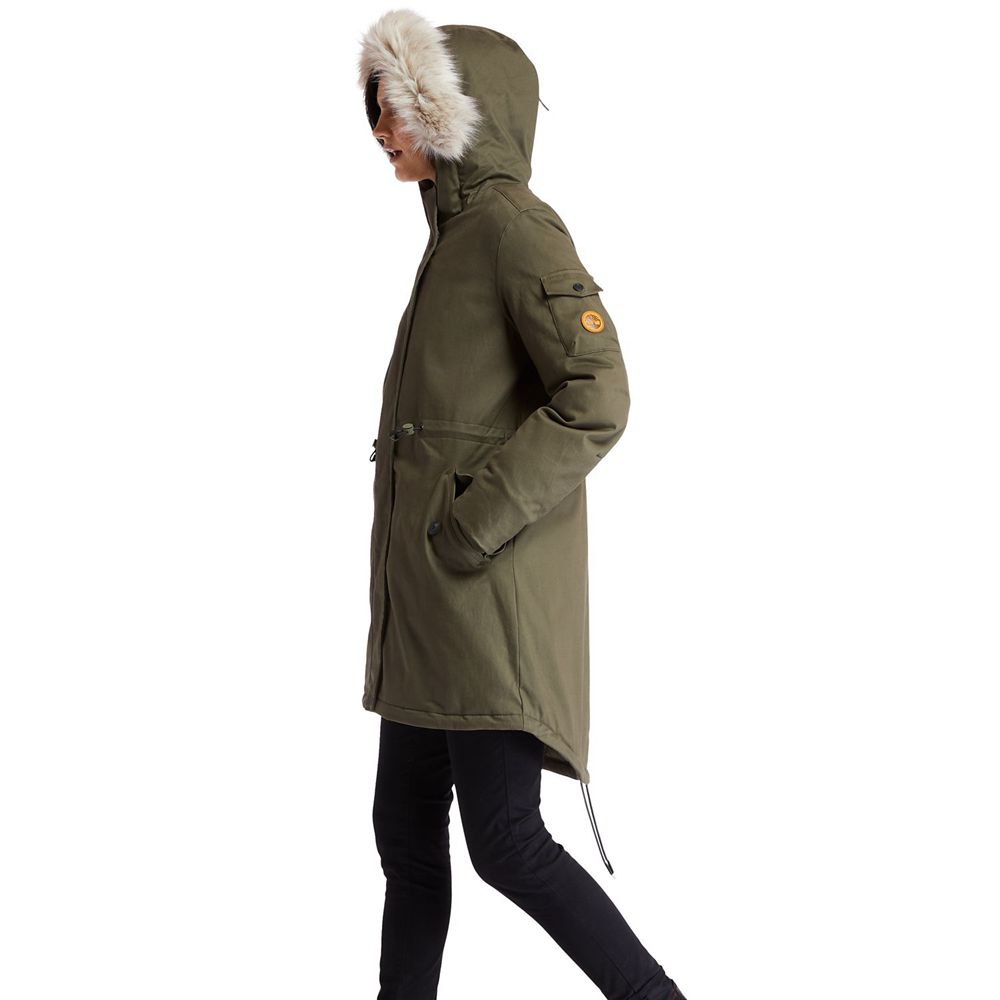 Timberland Πάρκας Γυναικεια Ελιά - Mt Kelsey Fleece-Lined Parka - Greece 5431627-ST